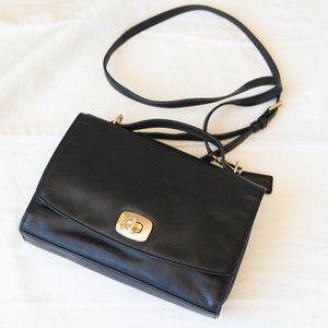 COACH Black Leather Crossbody Bag
